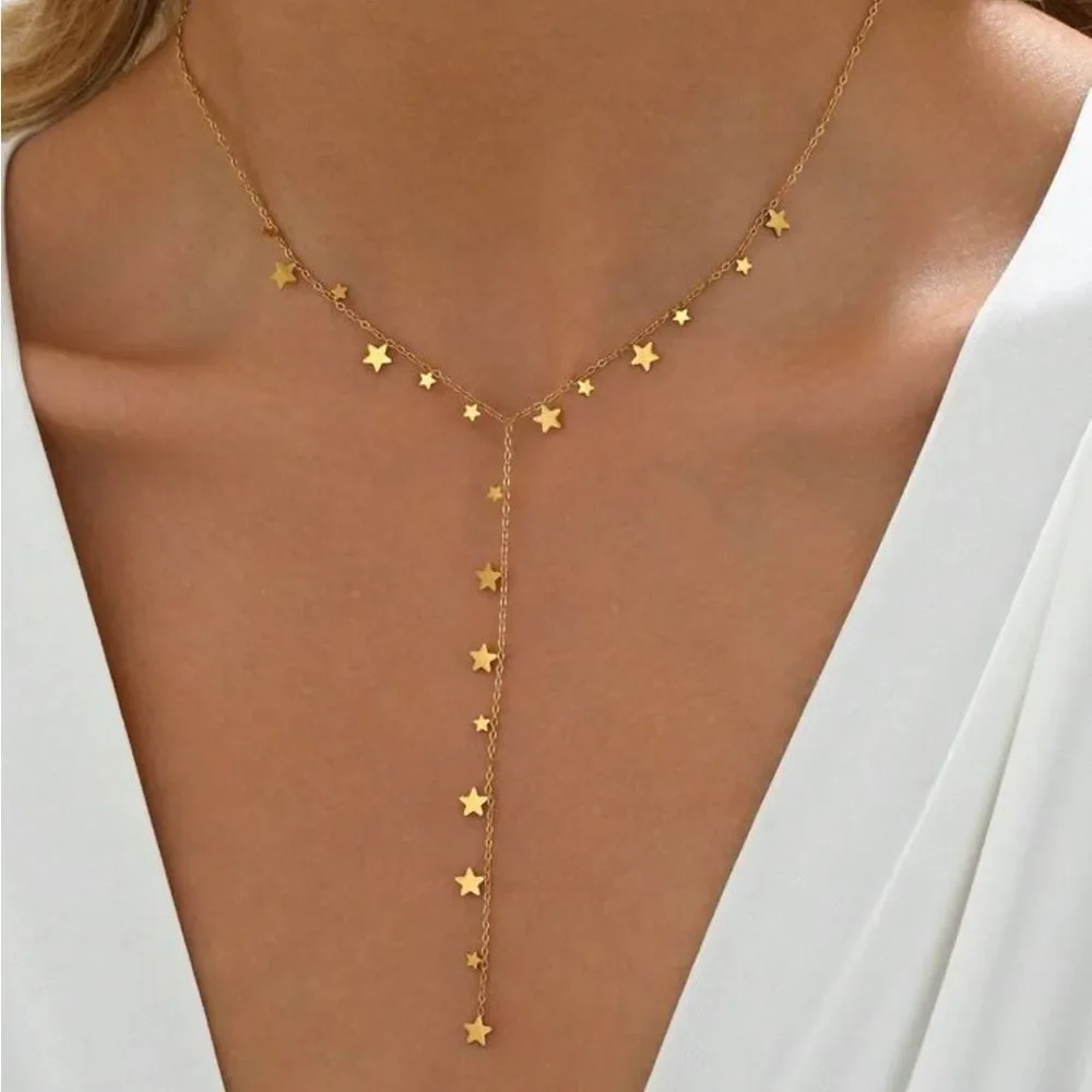 Star Lariat Necklace Q692